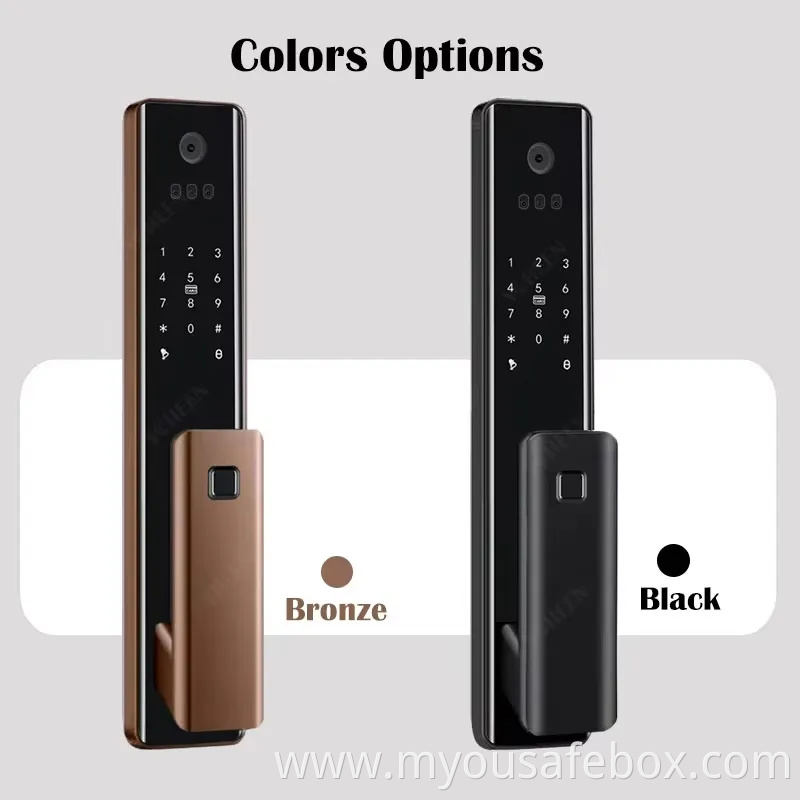 Lock Manufacturer WiFi Digital Card Security Safe Electronic Fingerprint Remote Control Smart Door Lock with Camera and Audio